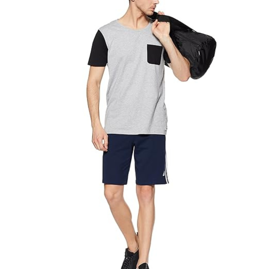 ADIDAS Solid Men Sports Shorts (Grey, Black, Blue) 3-Pack