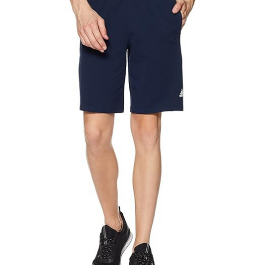 ADIDAS Solid Men Blue Sports Shorts With Three Stripes