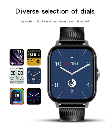 The RockTech ® Color Fit Pro-Model Smartwatch BT 2.0 (Available Colors Black, Silver & Rose Golden)