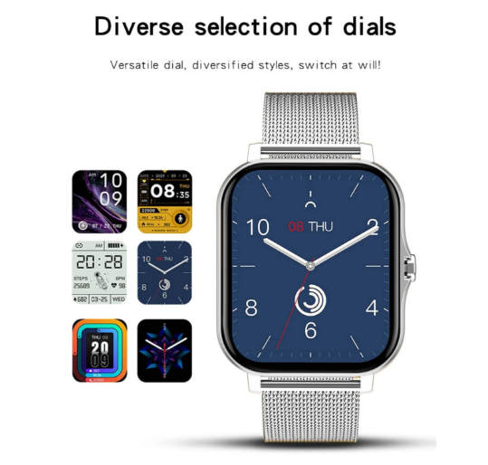 The RockTech ® Color Fit Pro-Model Smartwatch BT 2.0 (Available Colors Black, Silver & Rose Golden)