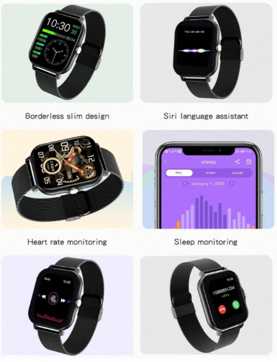 The RockTech ® Color Fit Pro-Model Smartwatch BT 2.0 (Available Colors Black, Silver & Rose Golden)