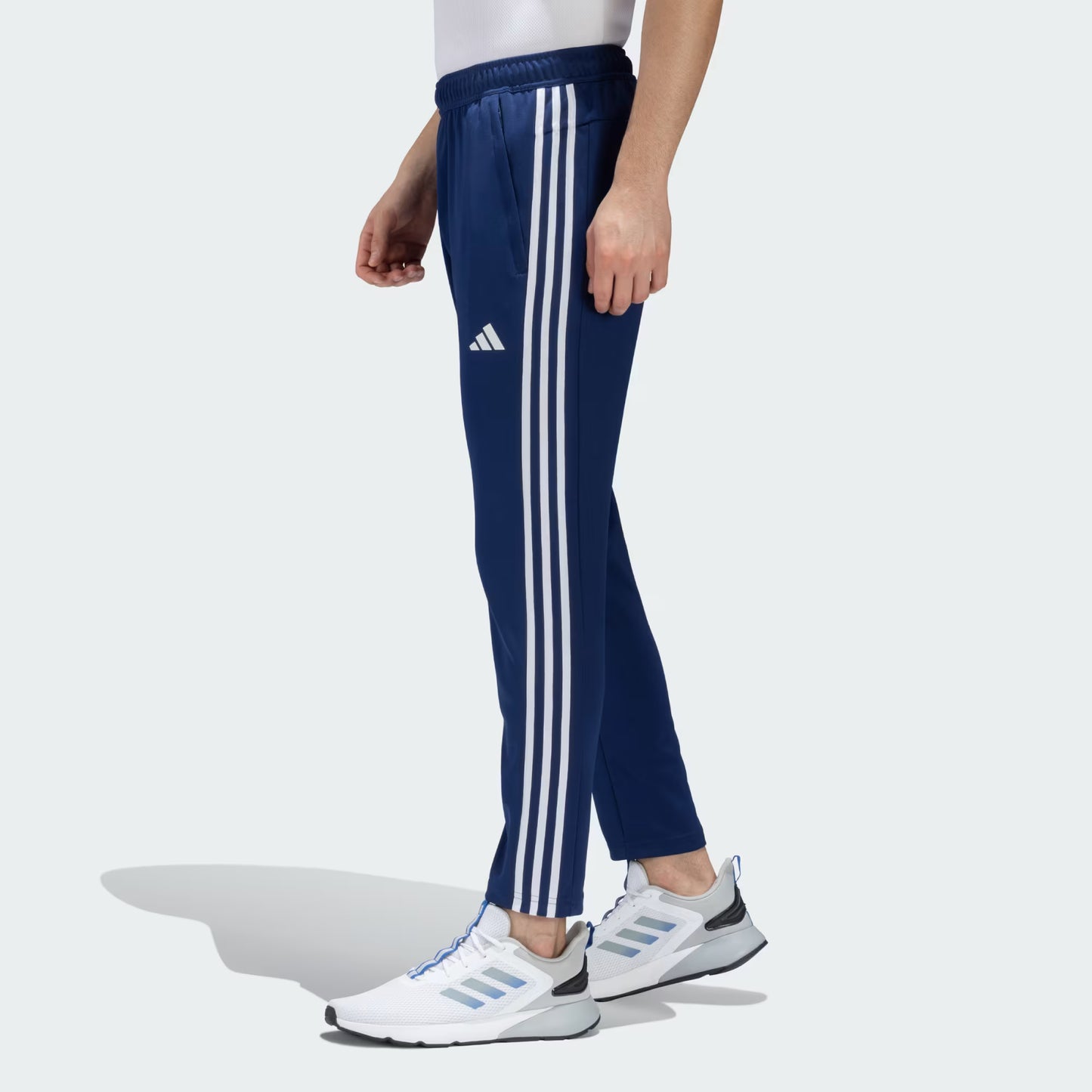 Adidas Solid & Casual Men Track Pants color Blue & Grey