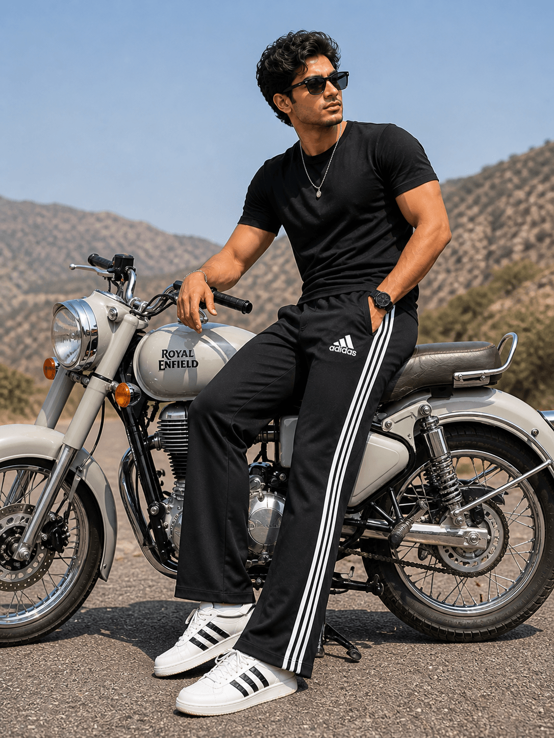 Black Bootcut Track Pants for Men | Soft, Stretchable & Everyday Comfort