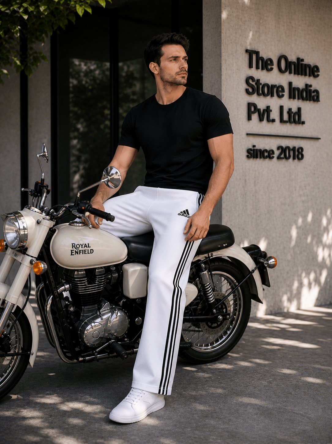 Men's White Bootcut Track Pants | Regular Fit | Soft & Comfortable | Gym, Running, Sports & Casual Wear