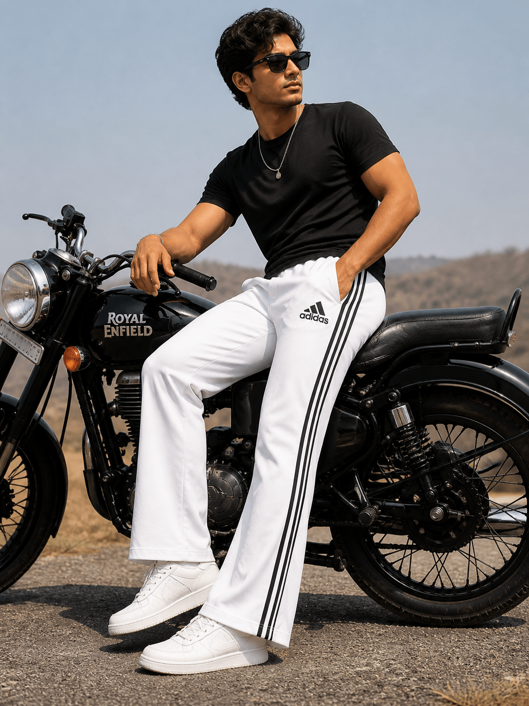Men's White Bootcut Track Pants | Regular Fit | Soft & Comfortable | Gym, Running, Sports & Casual Wear