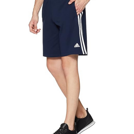 ADIDAS Solid Men Blue Sports Shorts With Three Stripes