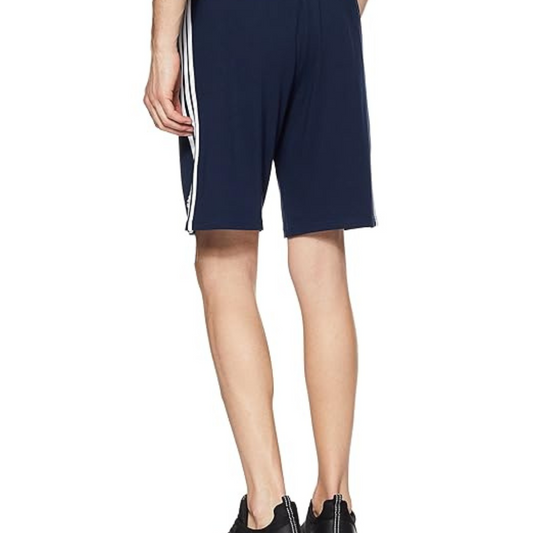 ADIDAS Solid Men Blue Sports Shorts With Three Stripes