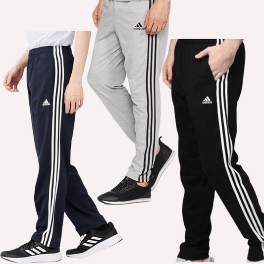 Adidas Three (03) Combo Color -Style Solid Casual Track-Pants